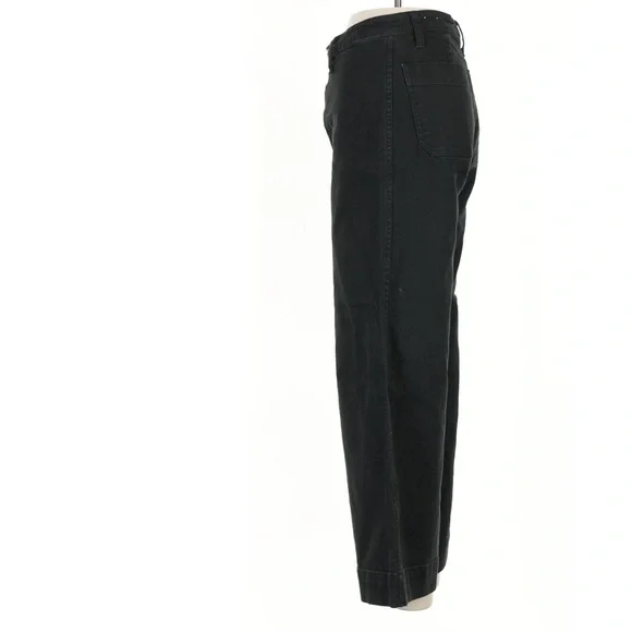 Madewell Emmett Black Wide Leg Crop Pants Size 27 Tall - Picture 4 of 9
